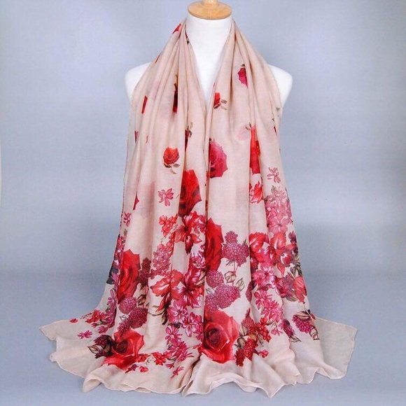 Spring and Summer Floral Scarf Hijab - Picture 2 of 2