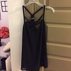 Black criss cross tank