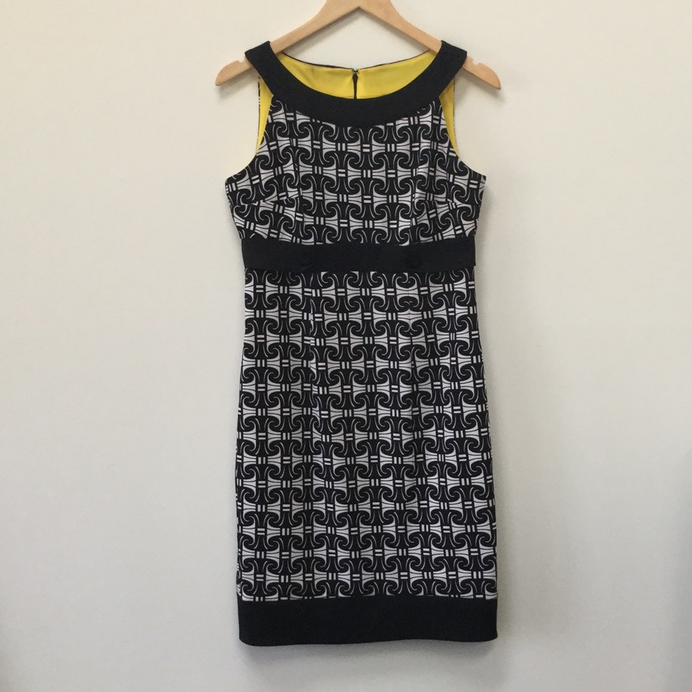 London Times black and white patterned dress