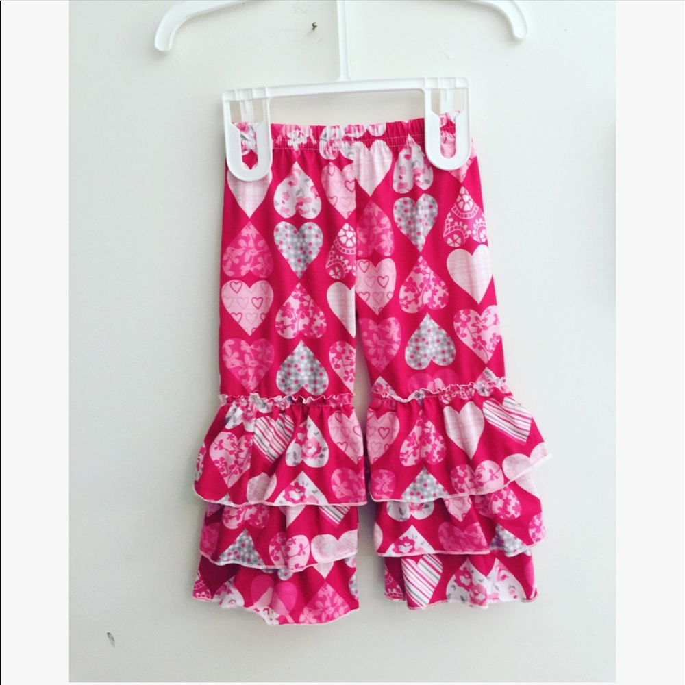 Heart ruffle pants