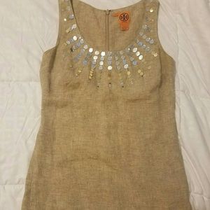 Tory Burch 100% linen tank size 6