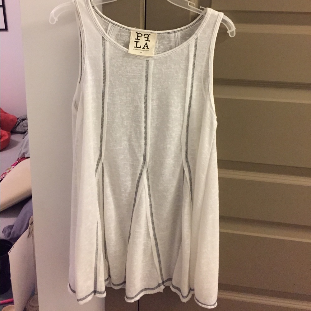 PPLA detailed white tee