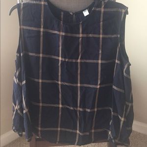 Old Navy Plaid Sleveless Blouse