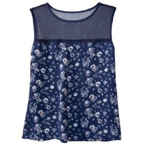 Jason Wu for Target Sheer panel navy tank size S Jason Wu for Target Sheer panel navy tank size S