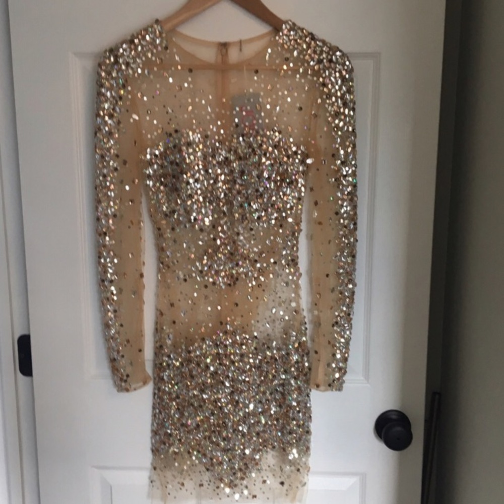 Jovani 7757 Nude/Ivory Dress