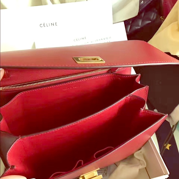 Celine box red middle size - Picture 3 of 4