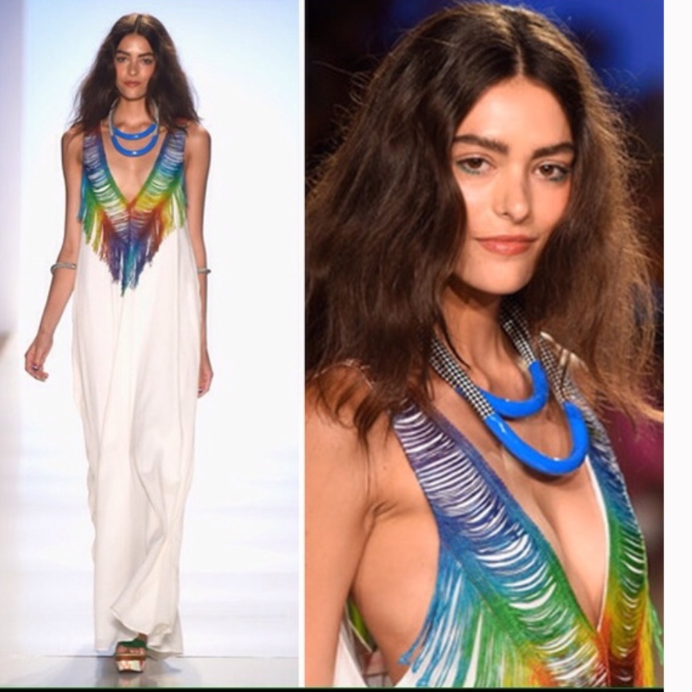 BNWT Mara Hoffman rainbow fringe, Sold Out!
