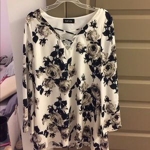 B&W Floral Dress