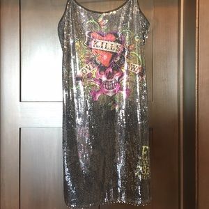 Ed hardy dress sequins