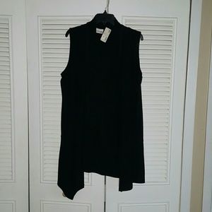 Black open vest