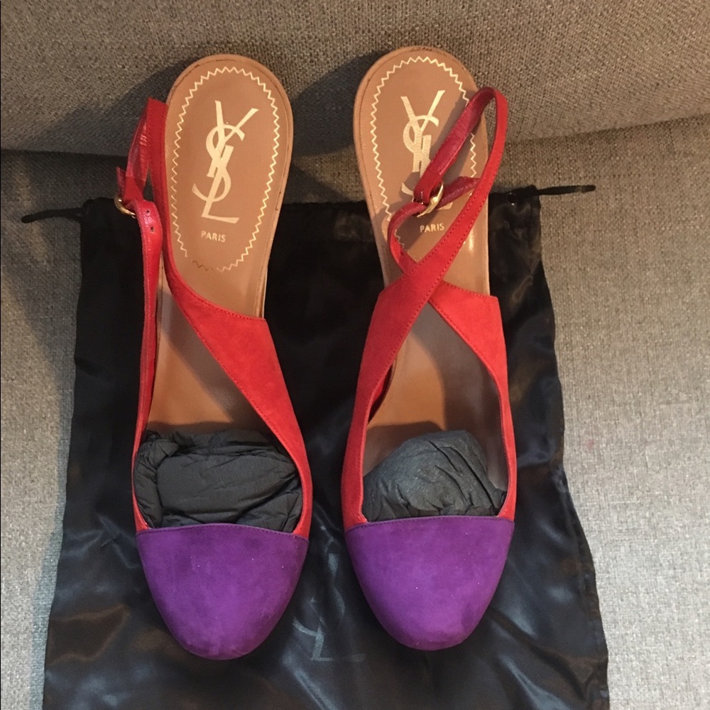 Saint Laurent pumps color block