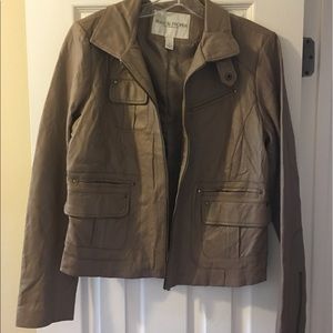 Boston Proper leather bomber jacket