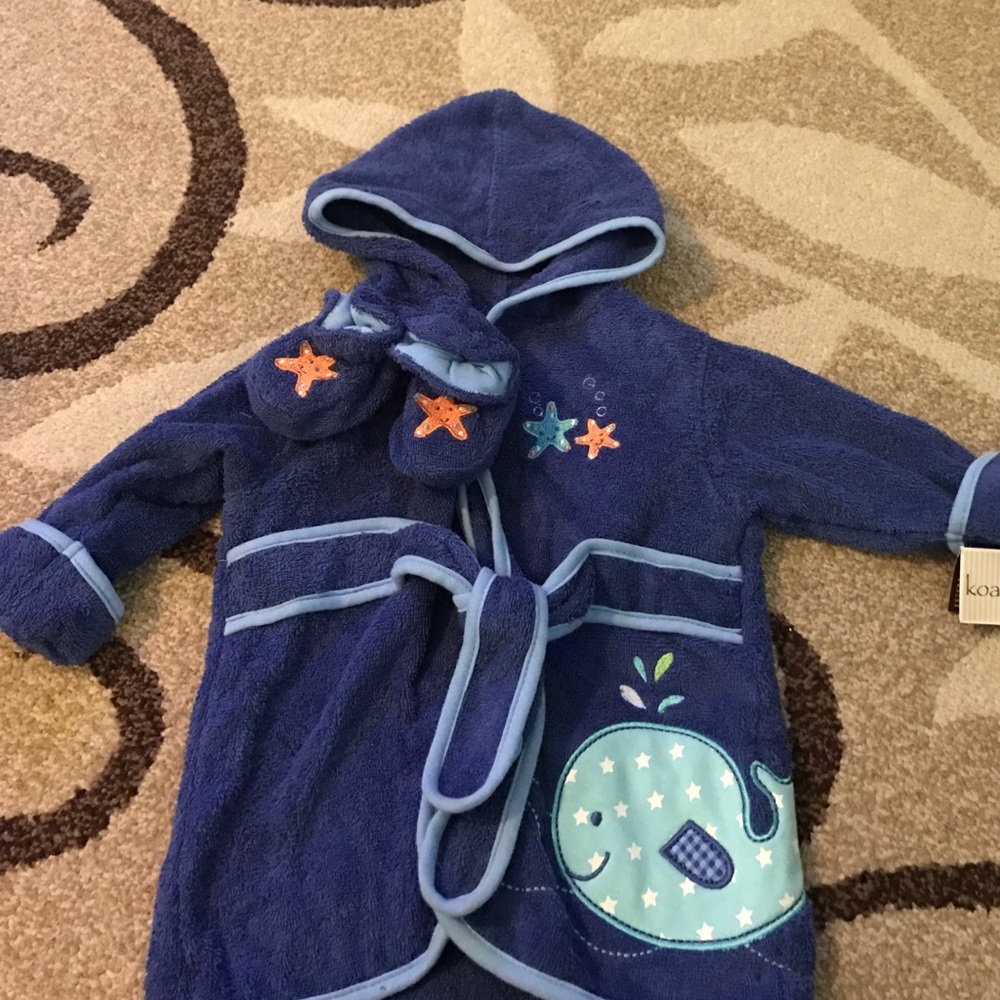 Koala shower robe with slippers brand new with tag