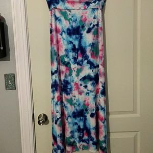 Tie dye maxi skirt