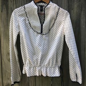 Lucky Brand polka dot sheer top