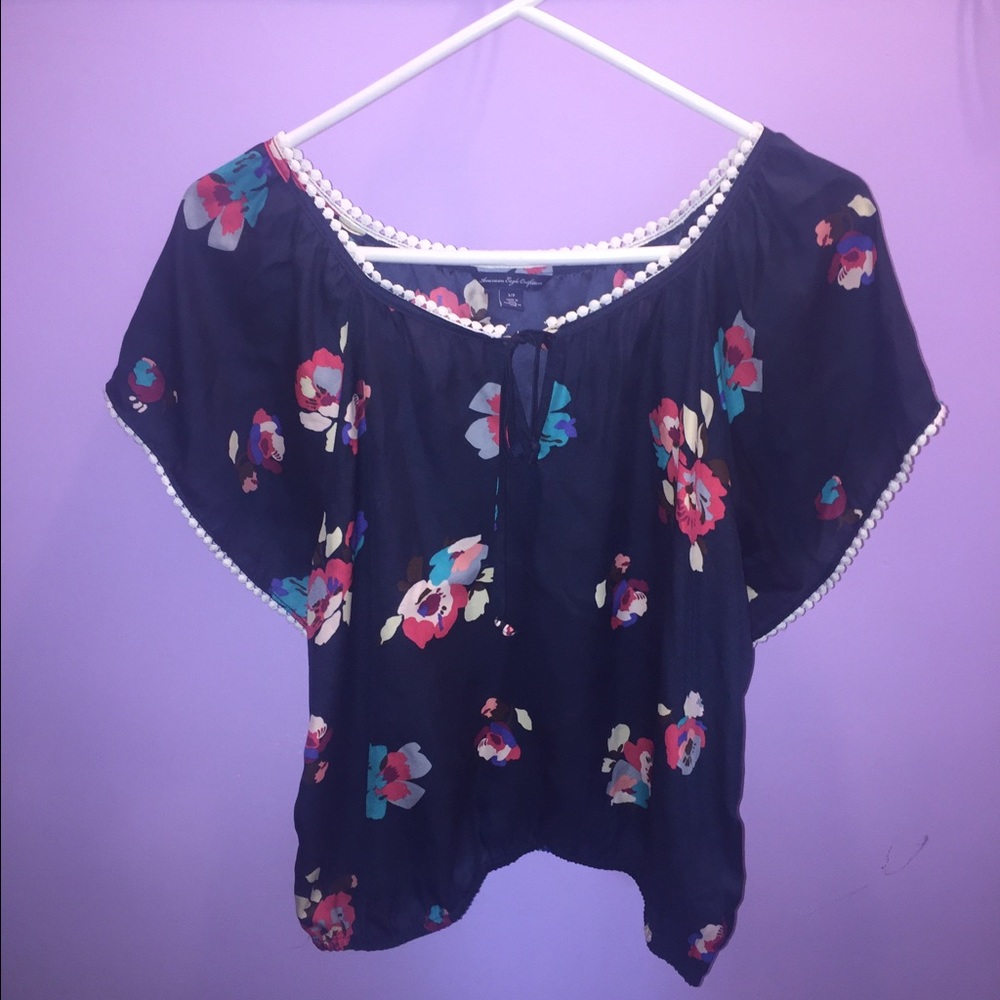 Boho Floral American Eagle Top