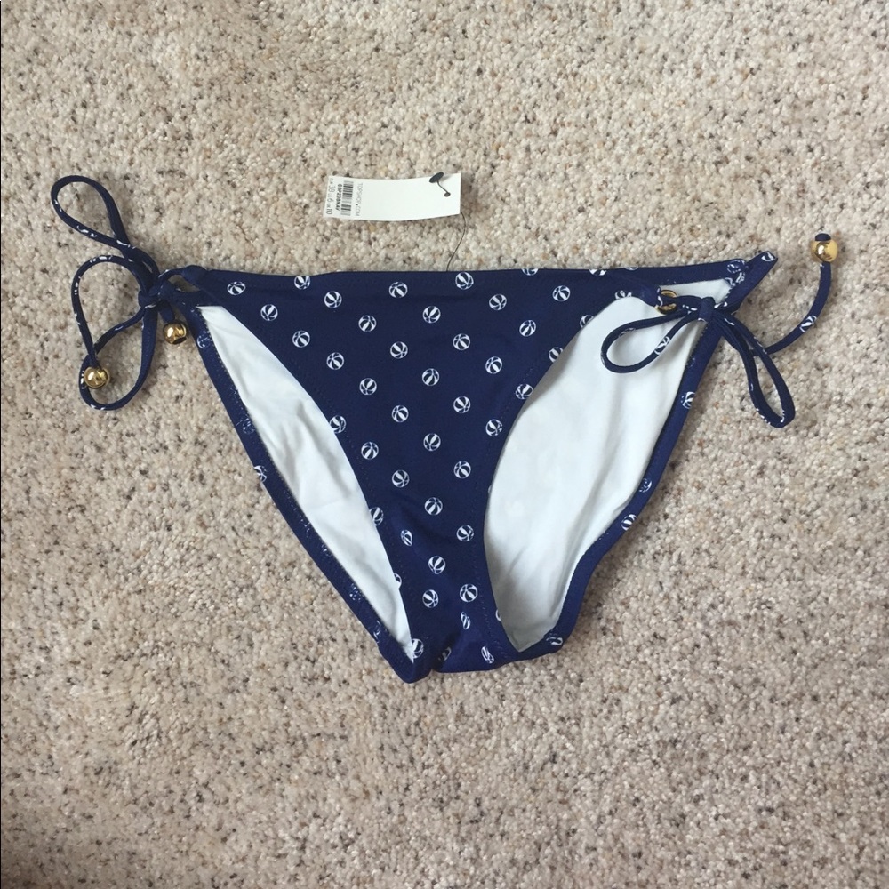 NWT Topshop navy blue swim suit bikini bottoms sz6