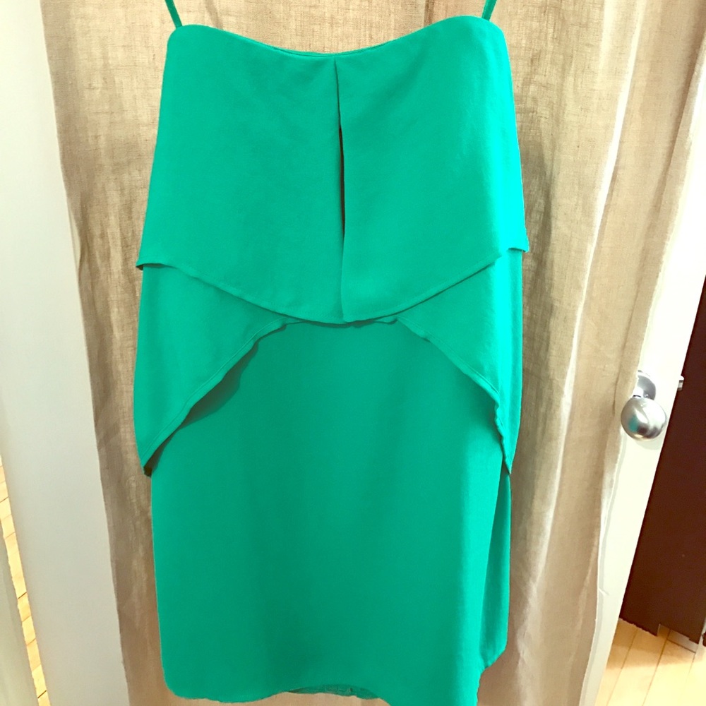 BCBG strapless green dress