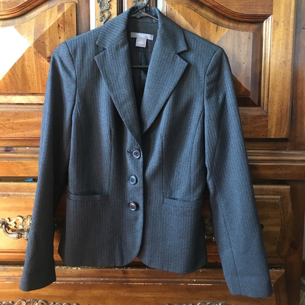 Charcoal & black classic suit jacket