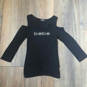 bebe Cold Shoulder Top