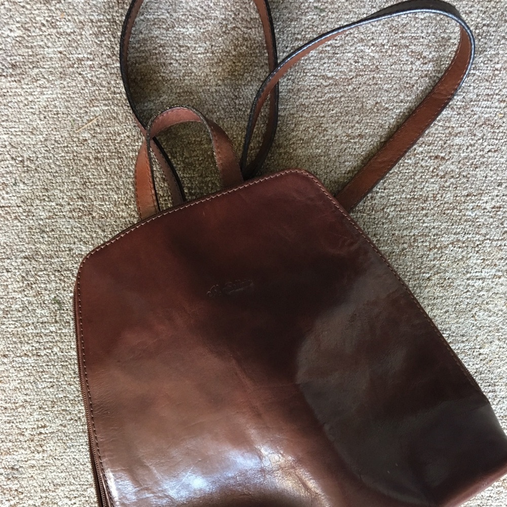 Leather backpack