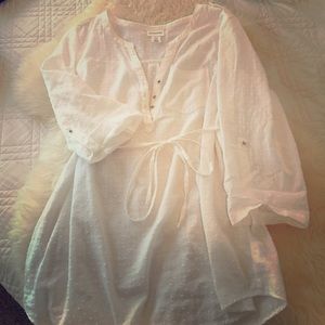White maternity tunic