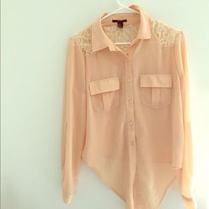 Forever 21 peach button up