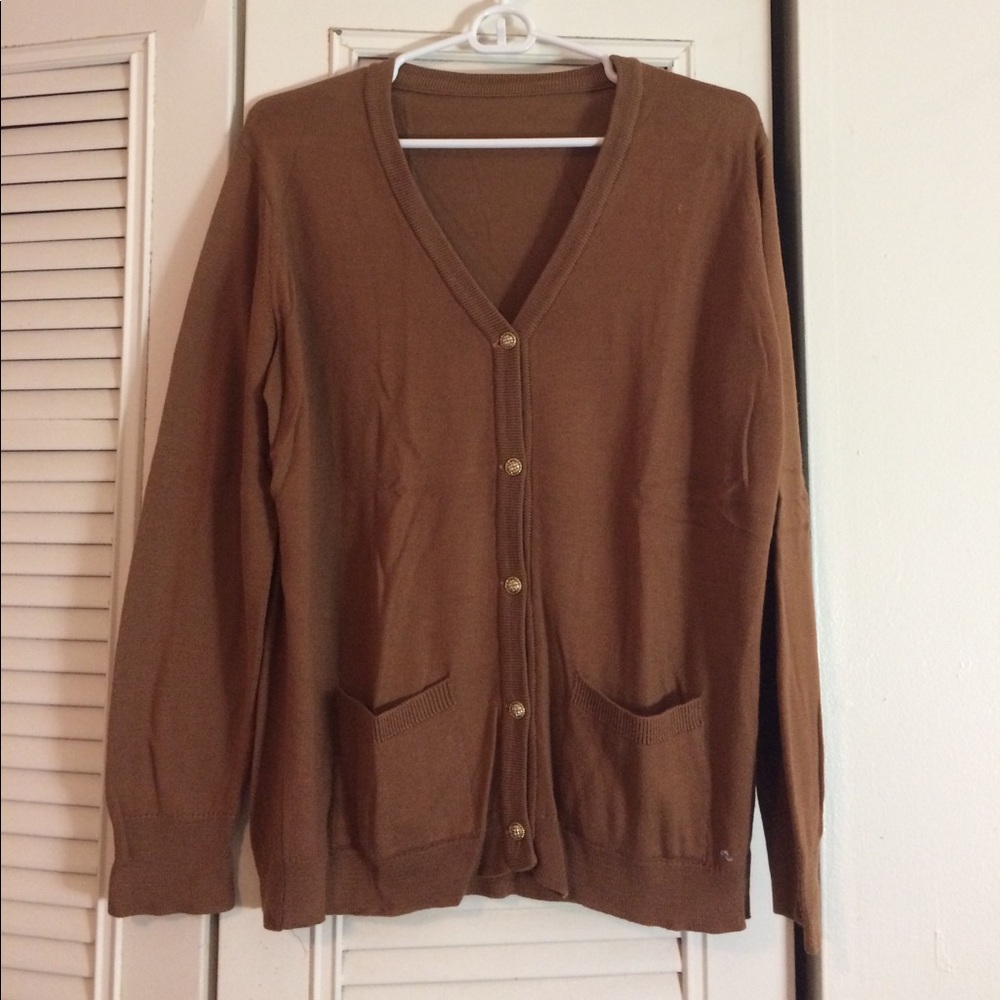 Wool brown cardigan