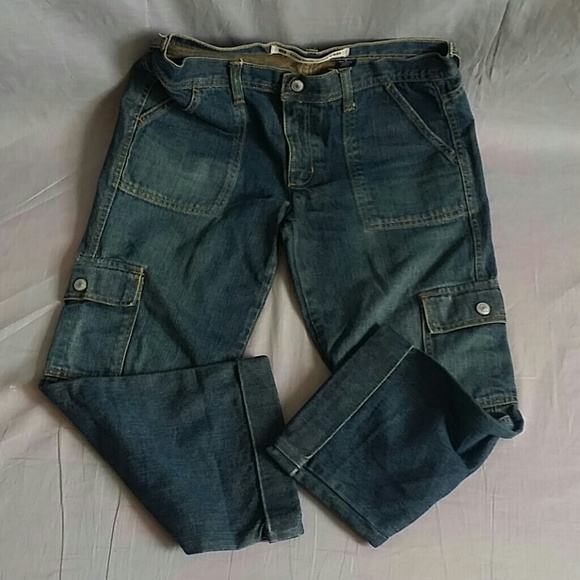 Gap Denim - GAP Cargo Capris Pants Denim Size 6