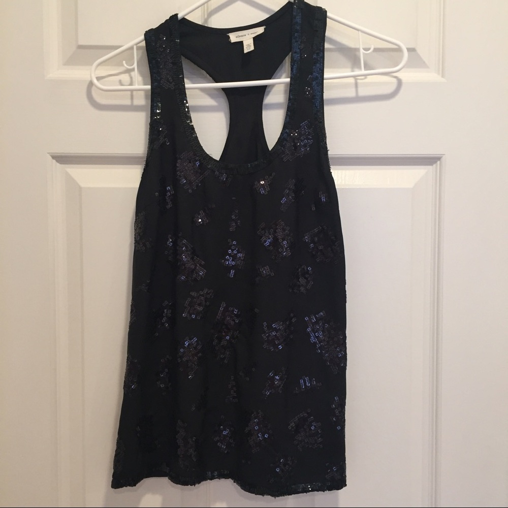 Blank sequined tank top
