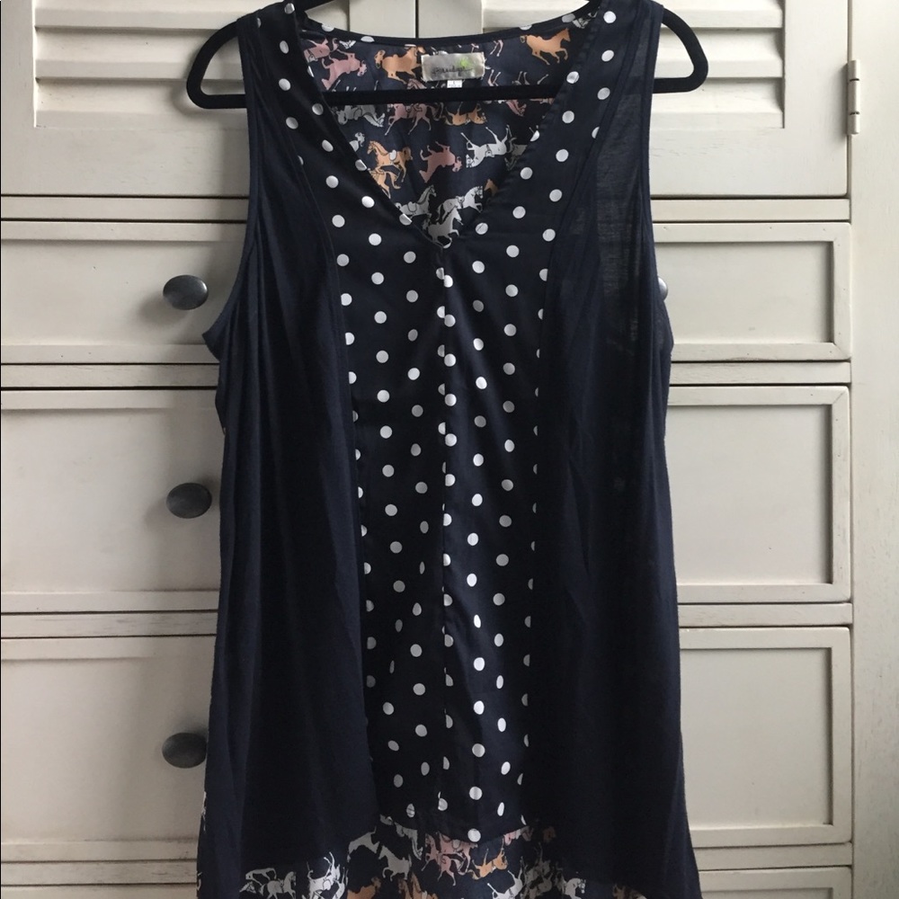 Anthropologie mixed print top