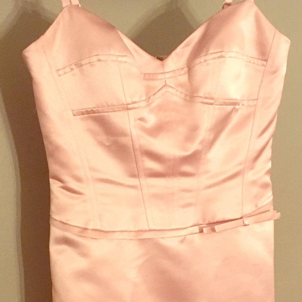 Gently worn bcbg pink satin dress