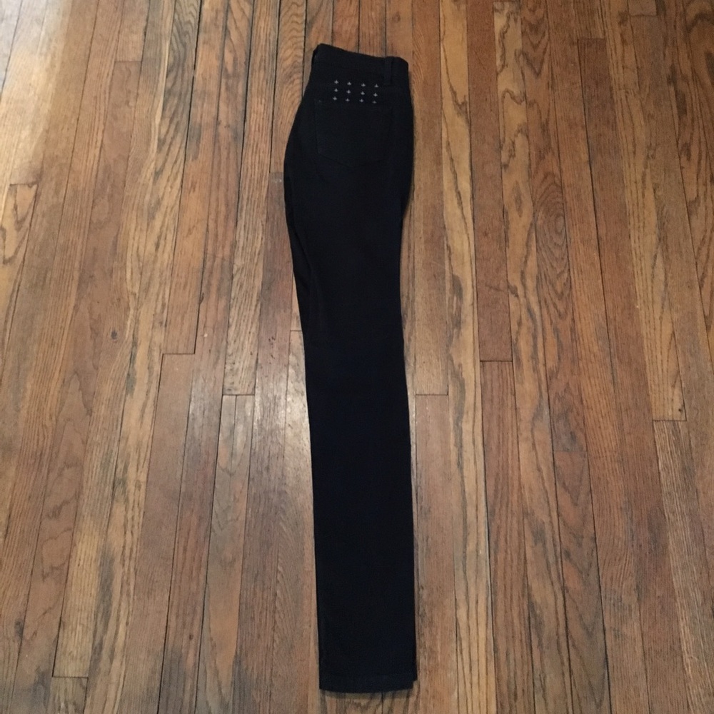 Women's super skinny zip black jeans