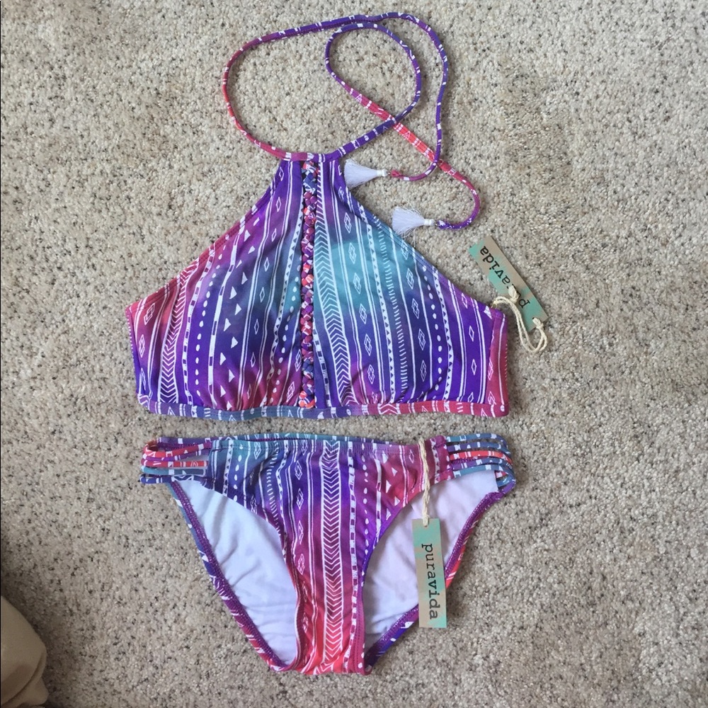 Puravida bathing suit bikini women new with tags