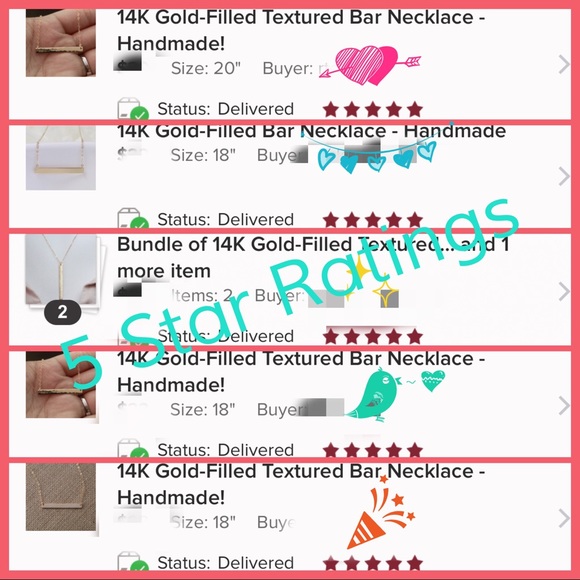 ✨14K GOLD-FILLED✨ Horizontal Blank Bar Necklace - Picture 5 of 5