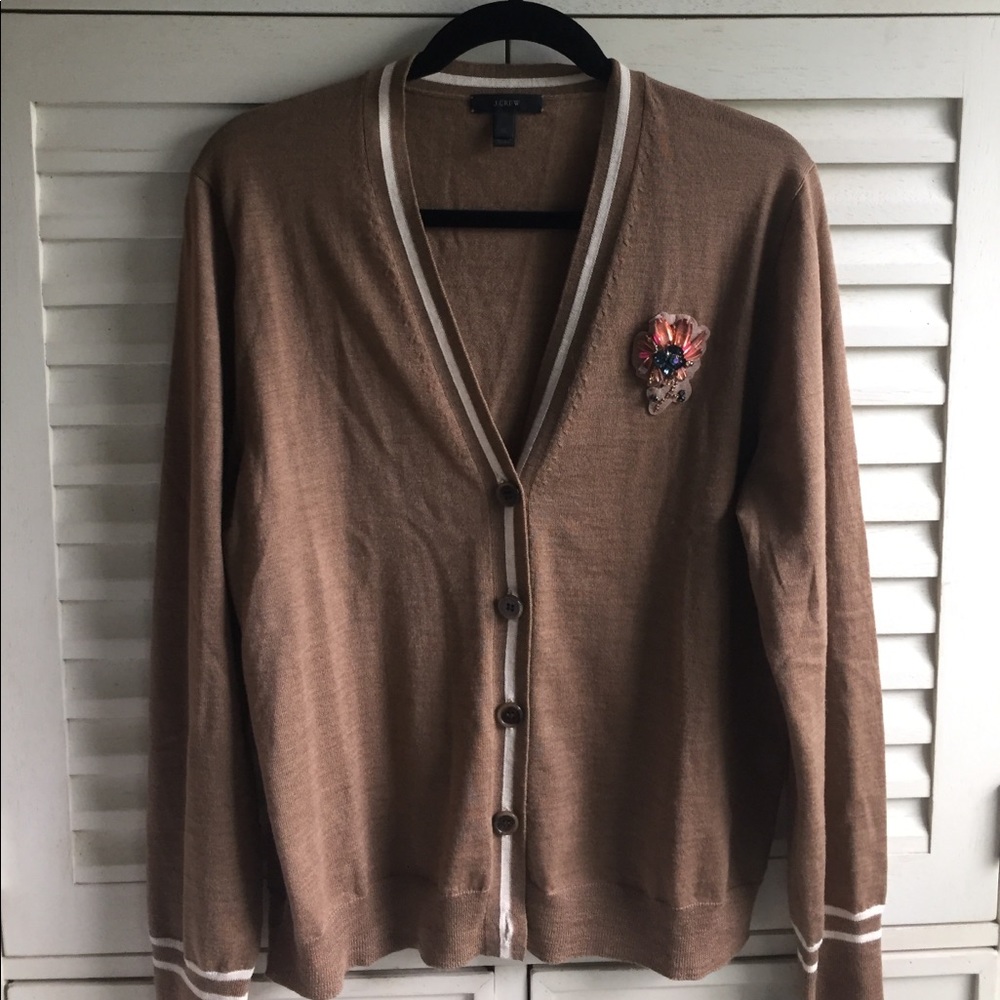 J.CREW floral patch cardigan