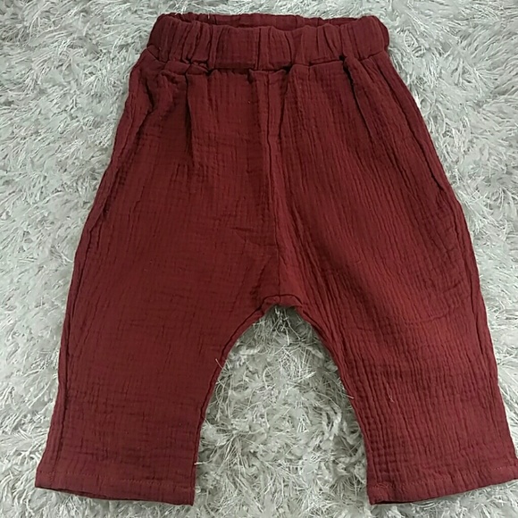 SALE***Maroon Crepe Shorts Harem pants. Kids - Picture 2 of 4
