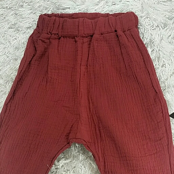 SALE***Maroon Crepe Shorts Harem pants. Kids - Picture 4 of 4