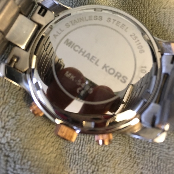 Michael Kors Rose Gold and Silver with dark face