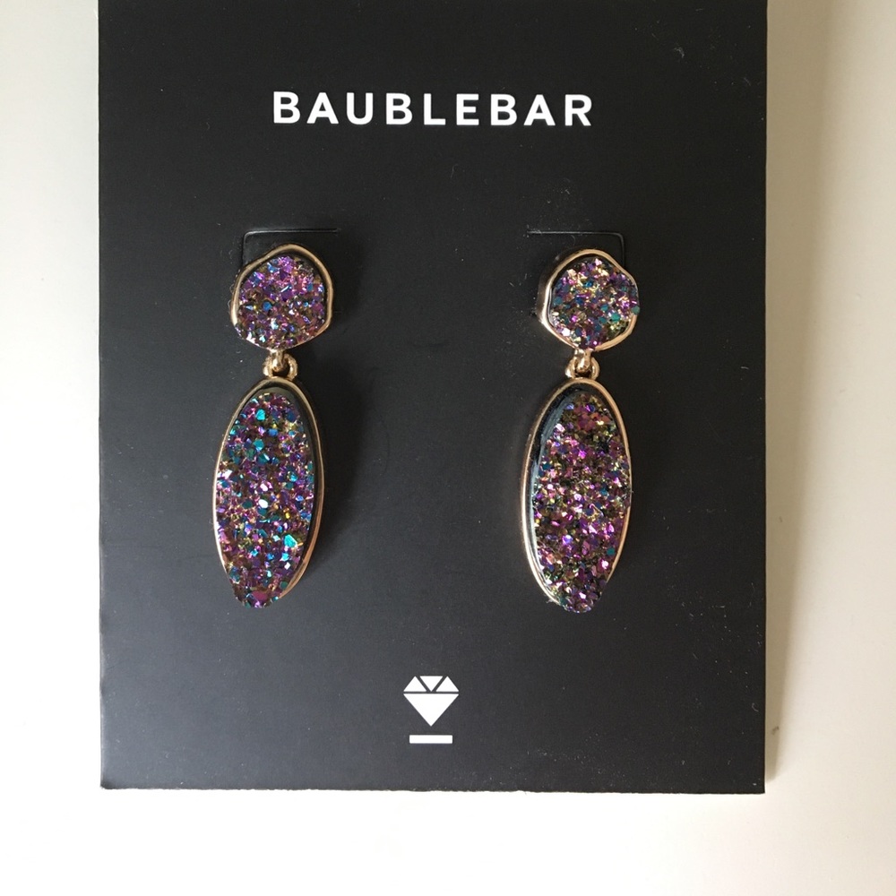 BaubleBar Elladora Druze Drop earings