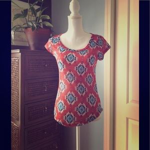 NWT colorful print short sleeve shirt