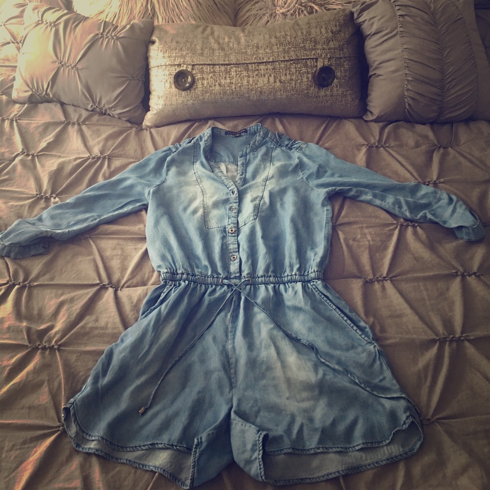 Denim romper