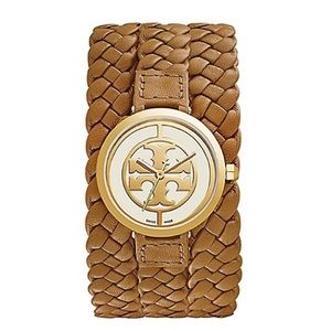 Tory Burch brown leather wrap watch