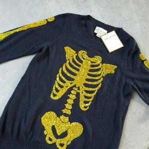 NWT Wildfox Skeleton Sweater