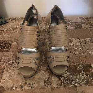 Beige mid heel Calvin Klein sandal