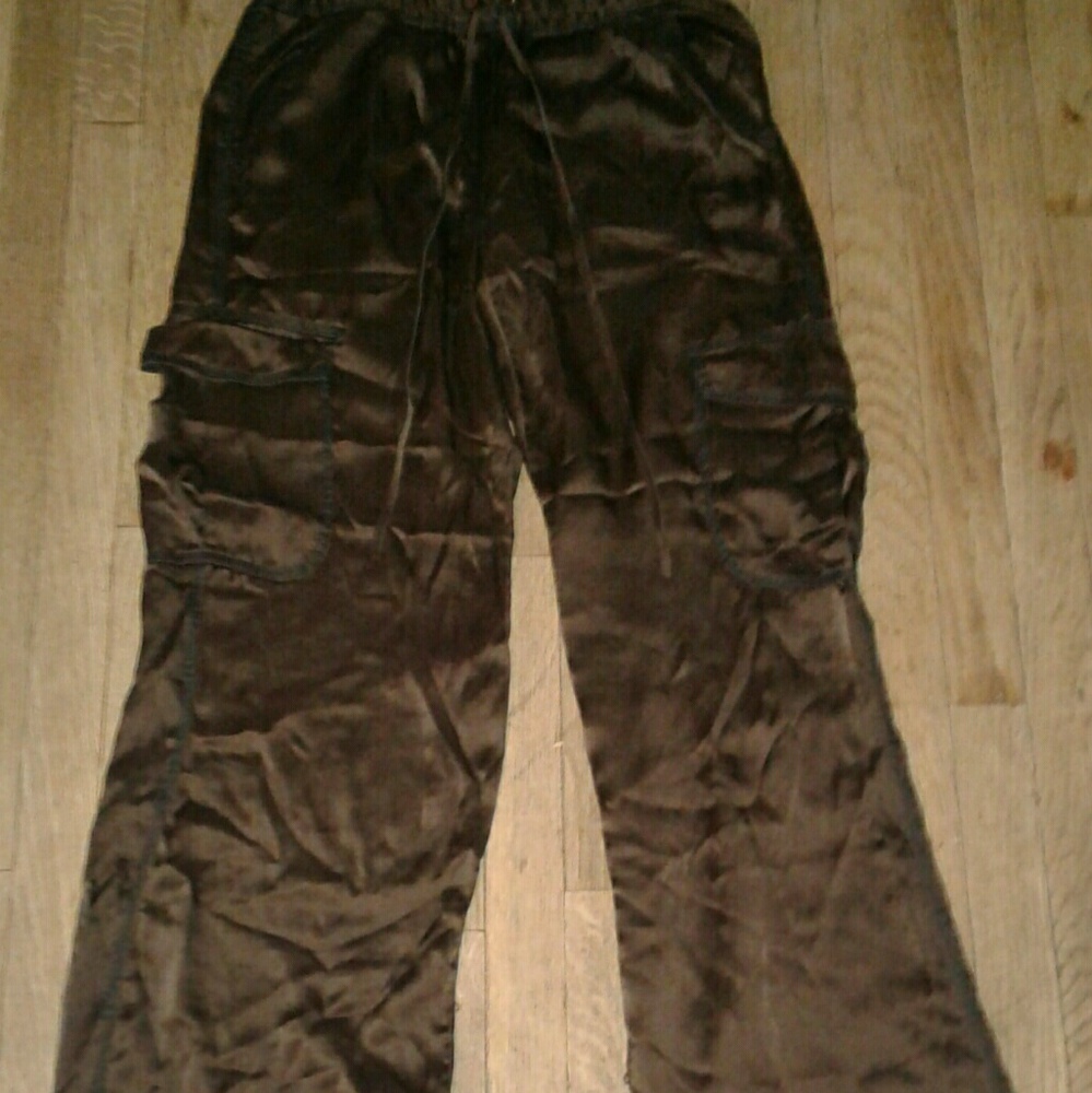Johnny Was Brown Silk Cargo Pant (S- M)