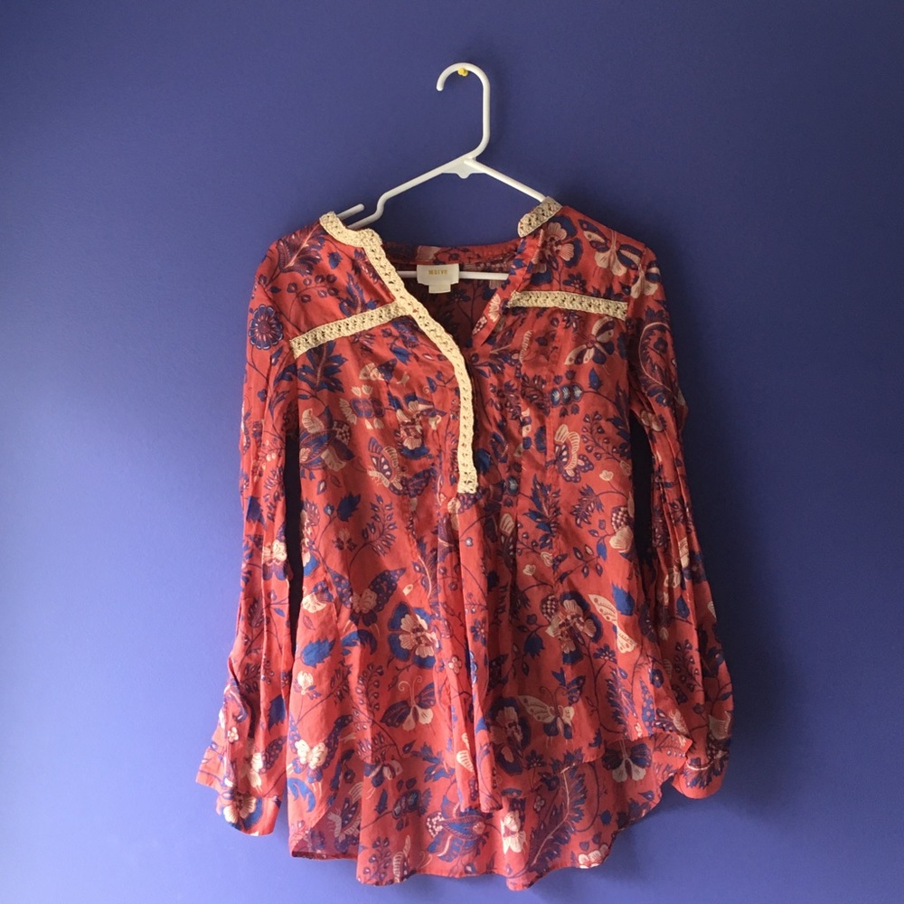 Floral Anthropologie Blouse