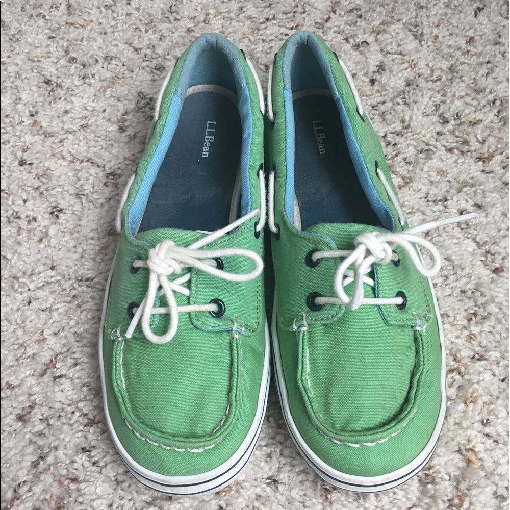 L.L. Bean canvas boat shoes