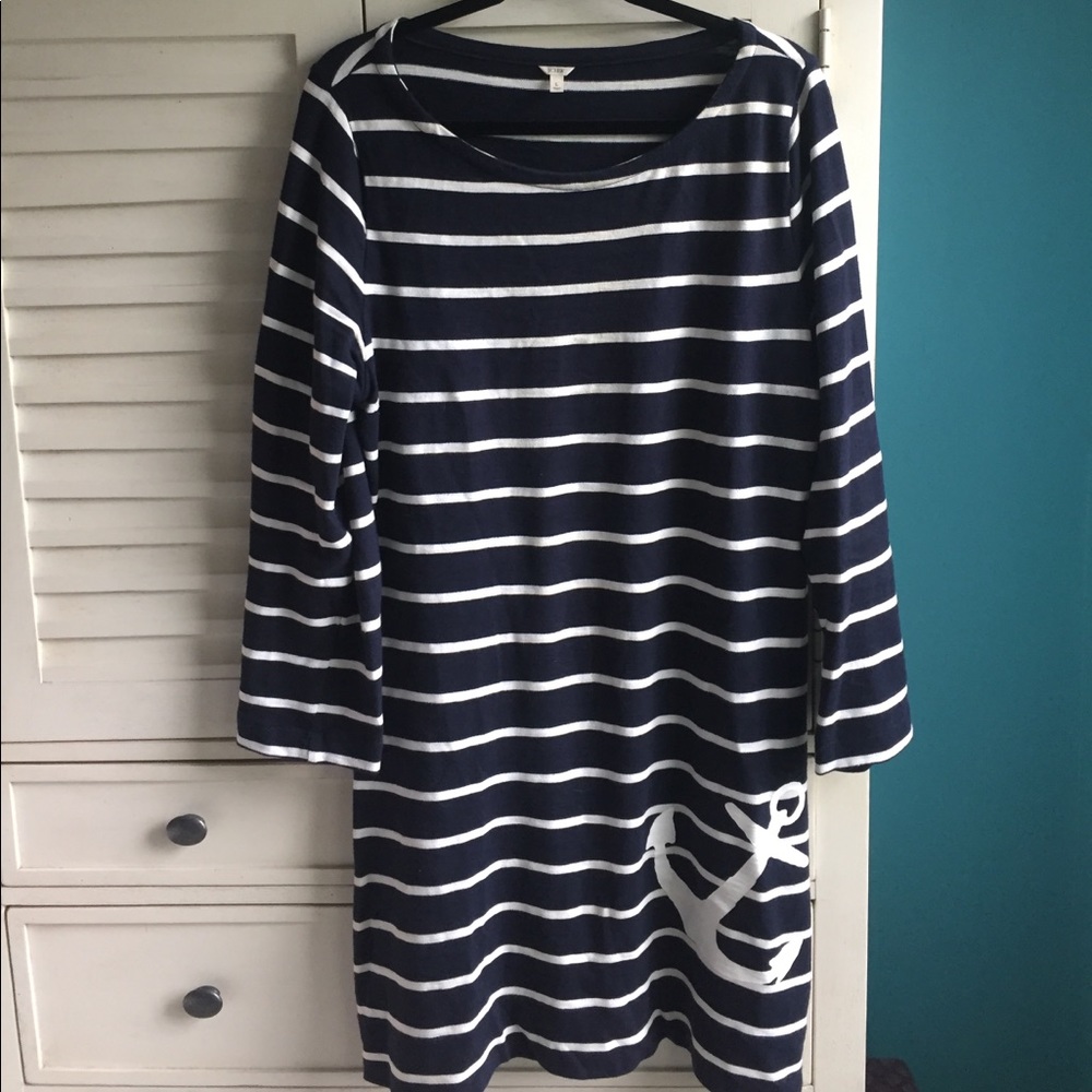 J. Crew nautical stripe dress