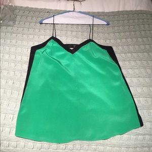 Tibi color block silk cami